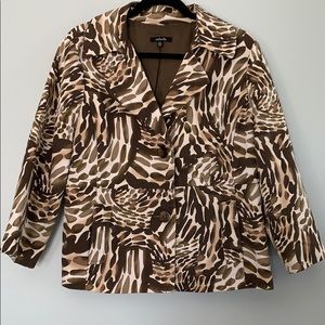 Rafaella fully lined jacket - green and ta…